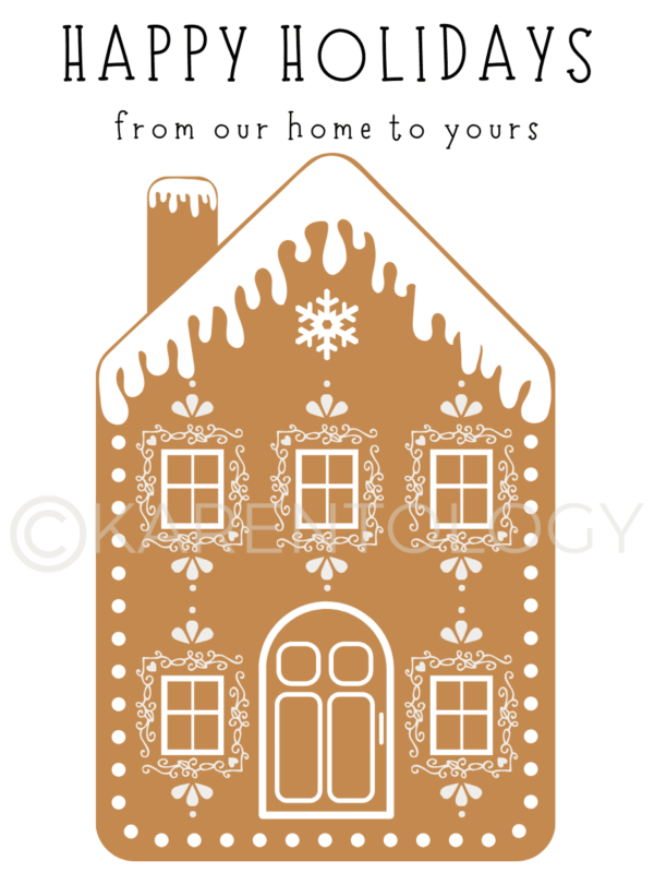 Gingerbread House Gift Tag - Instant Download, Editable, Printable - Image 3