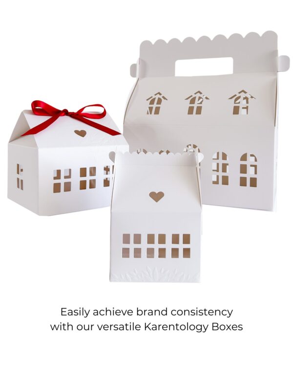 Small Cottage House Cookie Boxes with Business Card Holder (30 pack set) - Image 5