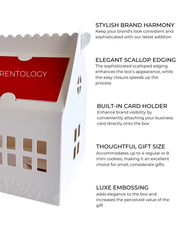 Small Cottage House Cookie Boxes with Business Card Holder (30 pack set) - Image 3