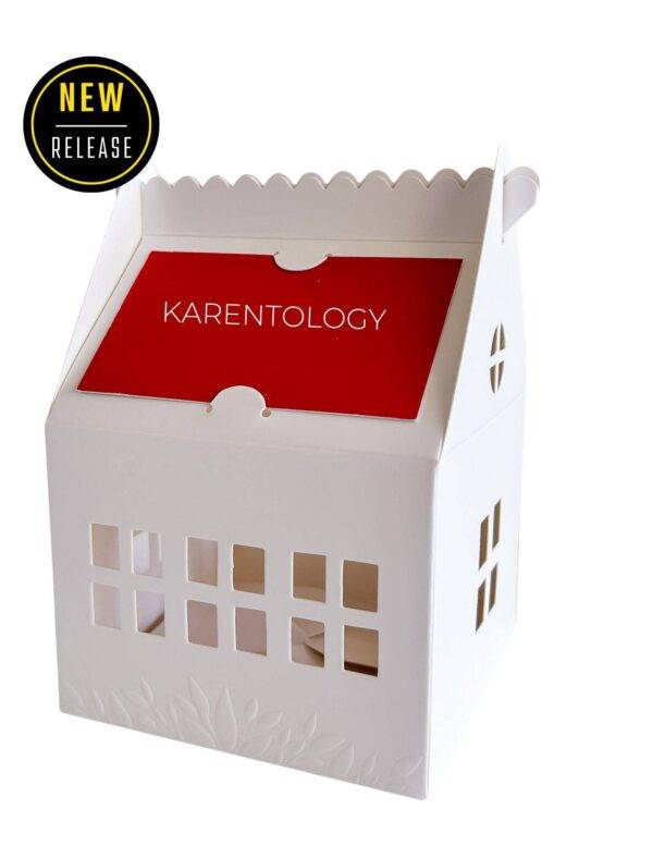 Small Cottage House Cookie Boxes with Business Card Holder (30 pack set)